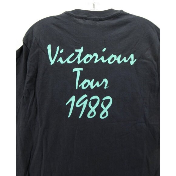 VINTAGE Chicago Shirt Large 1988 Victorious Tour Hanes Tee Double Sided - Picture 7 of 9